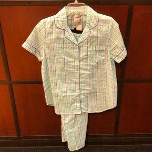 Women’s Poly Cotton Short Sleeve Two Piece Set